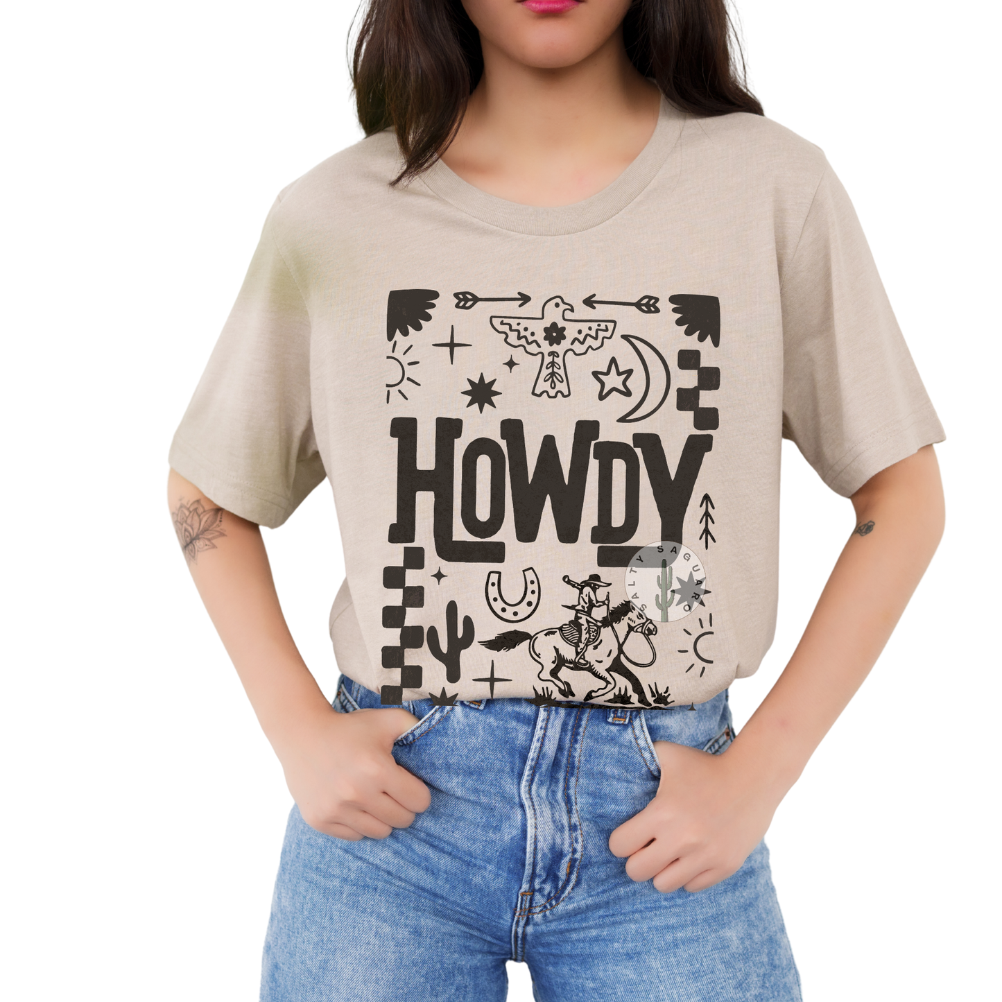 Howdy Western Clipart Tee