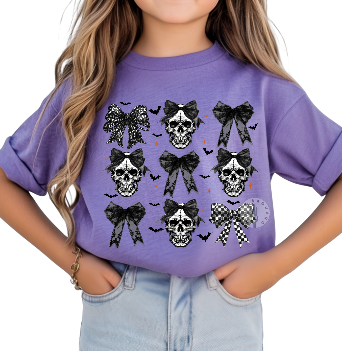 Skulls & Bows Tee- Kids