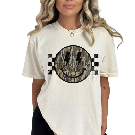 Camo Smiley Tee