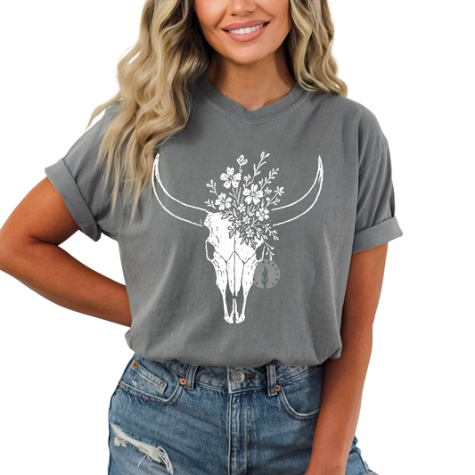 Flora Bull Skull Tee