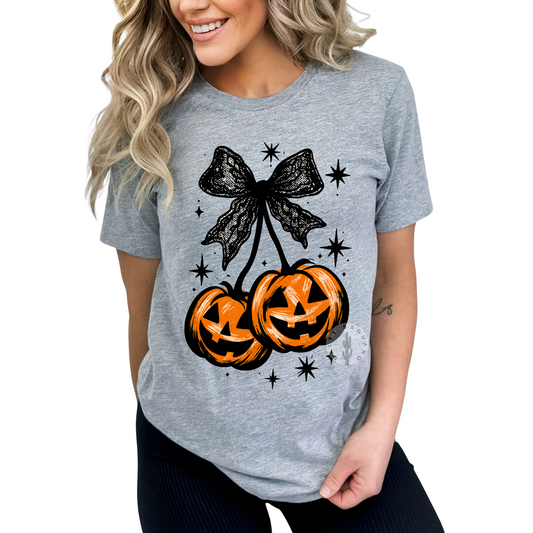 Pumpkin Cherries Tee- Adult