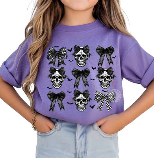 Skulls & Bows Tee- Kids